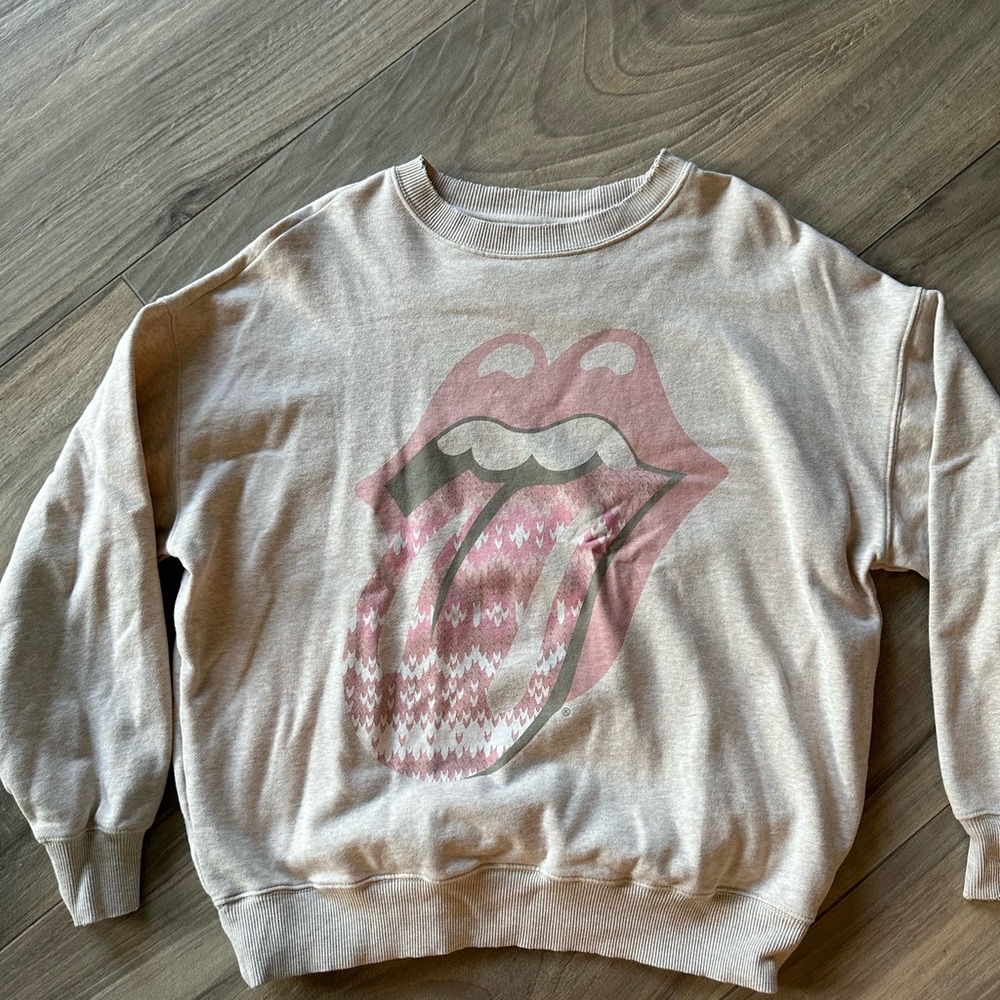 Graphic Beige Sweater American Eagle size S